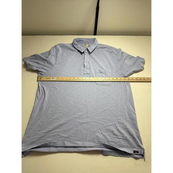 Faherty Polo Shirt Lightweight Sunwashed Organic Cotton Comfort Light Blue XL - Picture 6 of 9